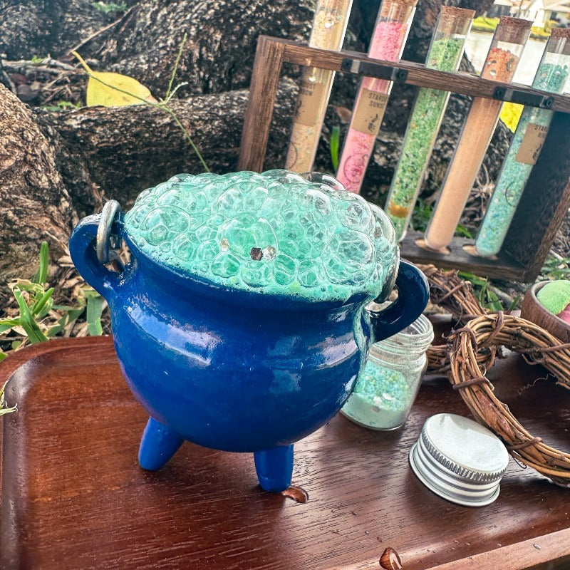 River Sky Blue Cast Iron Cauldron
