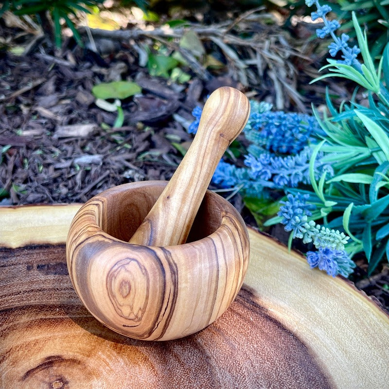 Wooden Mortar And Pestle