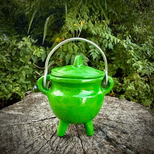 Green Cast Iron Cauldron
pot with green lid