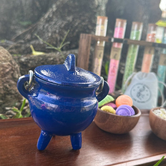 River Sky Blue Cast Iron Cauldron