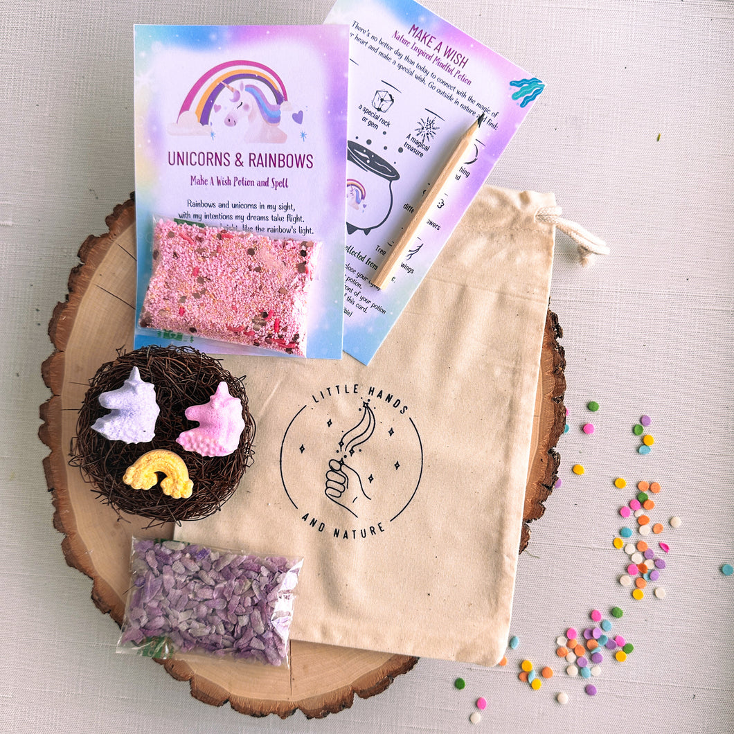 Unicorn and Rainbows Potion Pouch - Party Favor