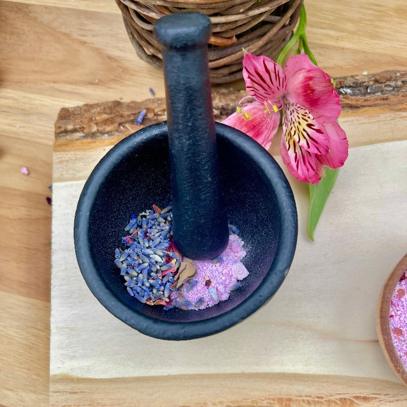 Cast Iron Mortar Pestle | High-quality potion-making kit online at Little Hands and Nature